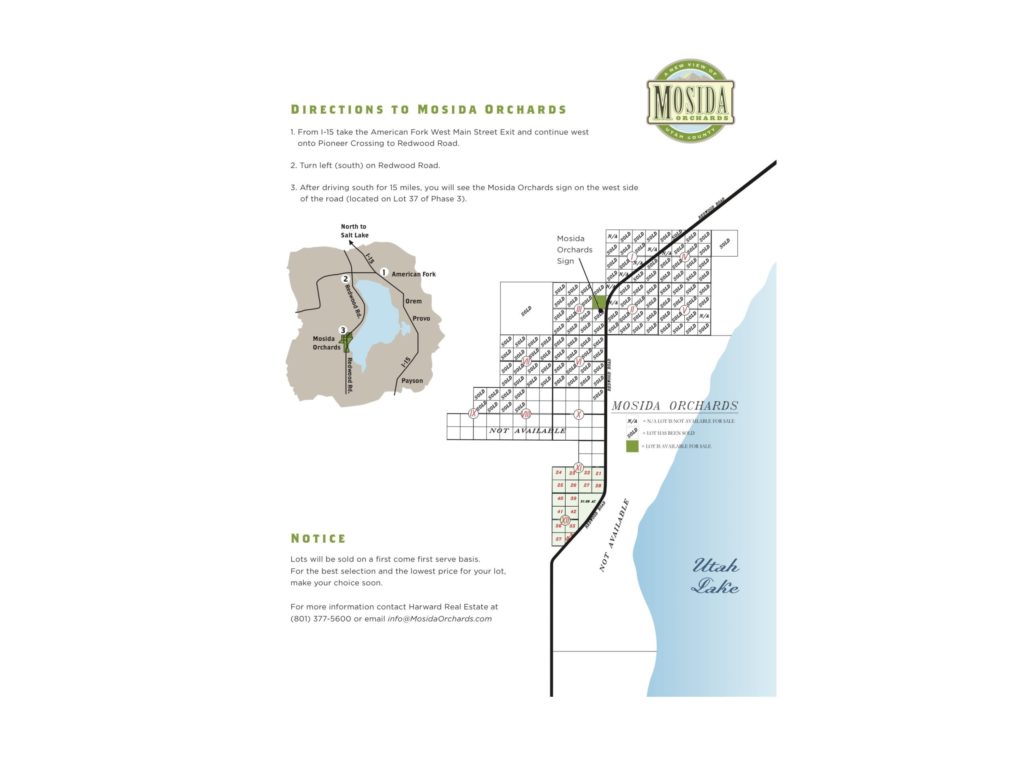 Mosida Utah Lots | Mosida Orchards